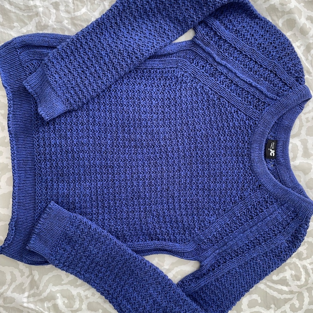 XS Women’s chunky knit  Blue Textured Knit Sweater